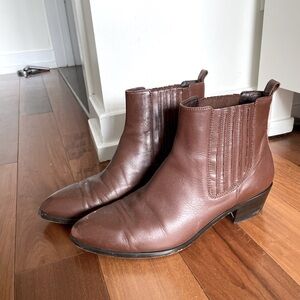 J Crew brown chelsea boots